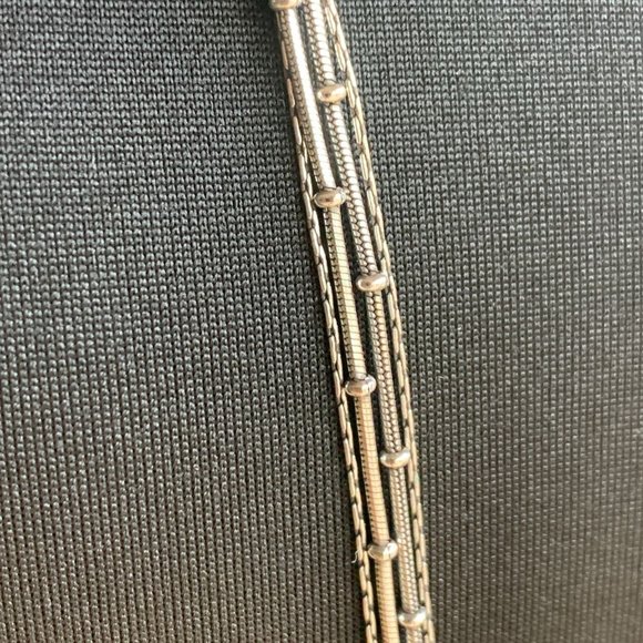 Signed Brighton Bella Roma Multi Strand Crystal Medallion Necklace 43" - Picture 4 of 6